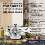 Juego de Calderos de Acero Inoxidable marca EÒN ✅. - Img 56841392