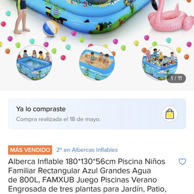 Piscina inflable. Disfruta tus vacaciones!!! - 3/3