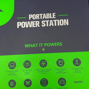 Estación de energía portátil  300w ideal para cargar teléfono power bank tablet laptop y ventiladores - 3/3