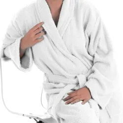 Albornoz Unisex de Felpa Suave home deluxe - Img 116552033