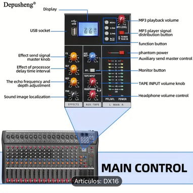 consola mezcladora de 12 canales - Img 103667852