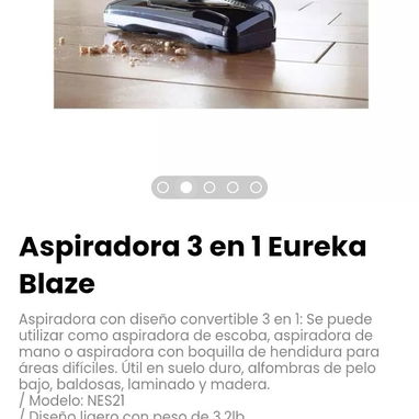Aspiradora 3 en 1 Eureka Blaze. Modelo: NES21 - Img 123837975