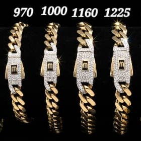 Cadenas y manillas monaco de oro 10k original - 4/5