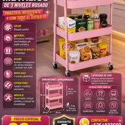 🛒CARRITO ORGANIZADOR 🛒 DE METAL COLOR ROSADO. MENSAJERÍA CON FACTURA Y GARANTÍA.  📱 54833699 - Img 55725947