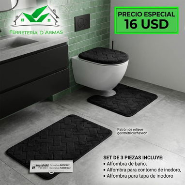 Alfombras para el baño, juego completo - 4/6