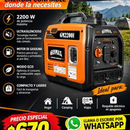 🟠⚫ ¡GENERADOR INVERTER GENMAX GM2200i POR SOLO $670 USD! ⚫🟠 ⚡🔌 ¡Dile adiós a los apagones - Img 58143491