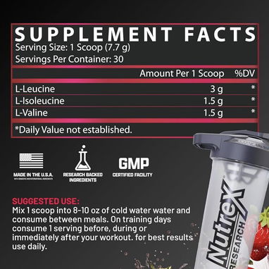 BCAA Nutrex (6gr de BCAA puro por serv) 30serv. 58234161 FITNESSARMY - Img 105012169