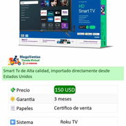 Smart tv 32' Onn 💯💢💥 ( 3 meses ) - Img 56557077