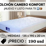 Colchón camero komfort ‼️135x190x20cm - Img 57739207