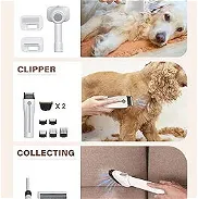 Aspiradora para perros para aseo de pelo, kit de aseo de mascotas de 3 litros con 5 herramientas profesionales, - Img 45626782