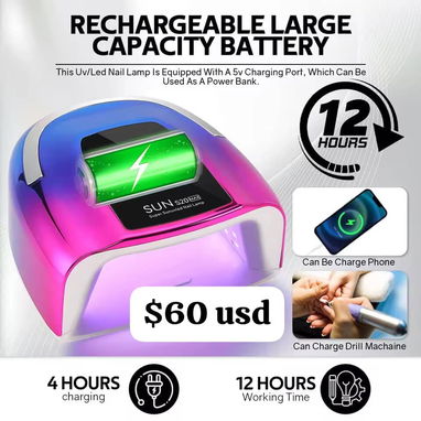 Lámpara recargable para uñas - 8/8