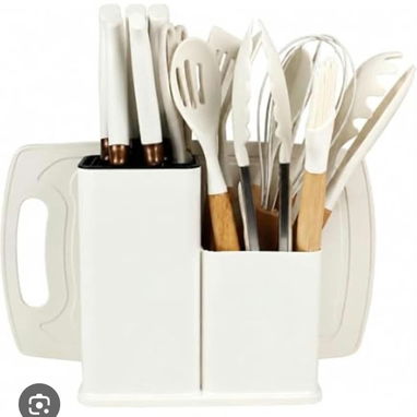 💜Set de utensilios de cocina de 19 piezas Silicona y mango de madera Precio: 30 - 2/7