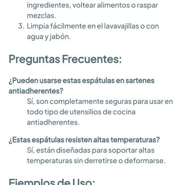 Espátulas Ovente Premium - Set de 5 espátulas de silicona 🌐 - 8/8