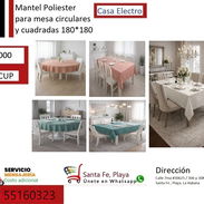 Mantel para mesa rectangular y redondos 100% polyester - Img 56378237
