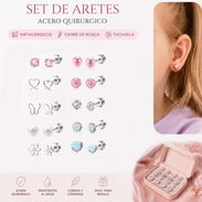 Par de aretes para bebés de acero quirúrgico antialérgicos. - Img 56521900