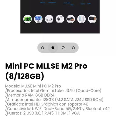 Mini PC MLLSE M2 Pro (8/128GB) Modelo: MLLSE Mini PC M2 Pro - Img 127627387