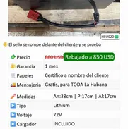 Batería TOPMAQ 72V 55ah - Img 50895393