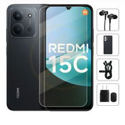 Teléfono Xiaomi Redmi 15C, 4Gb Ram + 4Gb virtual, Total 8Gb, 128Gb Almacenamiento, Con Cover, Mica y Audífonos - Negro - Img 56020031