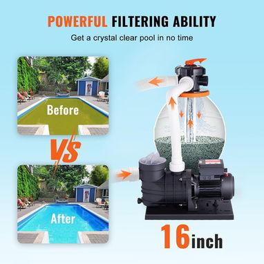 Filtro de Arena para Piscina XtremepowerUS 19" con Bomba de 1.5 HP - 3/3