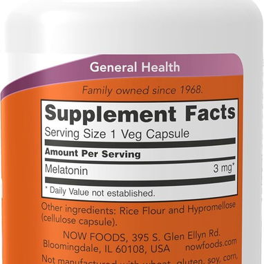 Melatonina 3mg (NOW Foods · 60 cápsulas) - 3/6