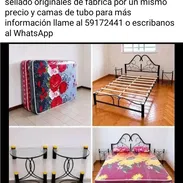 Ofertas de camas de tubo con colchones hoteleros de muelles con esponja nuevos en su nailon sellado originales de fábric - Img 57755394