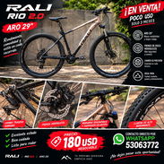 🚲🔥 ¡VENDO RALI RIO 2.0 ARO 29! 🔥🚲  💰 PRECIO: 180 USD — NEGOCIABLE  ¿Buscas una bicicleta moderna, cuidada y lista - Img 58283549