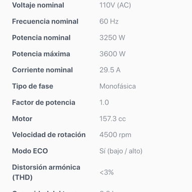 Planta eléctrica inverter. 3600 W REBAJA! - 3/4