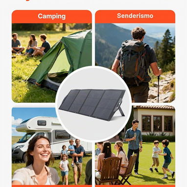 VEVOR Panel solar plegable de 200 W alta eficiencia con salida MC4, puertos USB-A, tipo C y CC, impermeable IP67 - 9/9