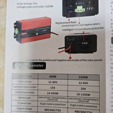 Mppt de 1200 wats ajustable a 12 volt. 48 volt y 72 volt. - 2/3