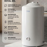 Calentador Eléctrico de Agua 80 Litros marca Royal precio $270 USD Transporte Incluido Factura y garantía - Img 57784438