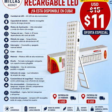Lámparas recargables varios modelos - Envío a toda Cuba - 4/5
