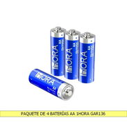 PAQUETE DE 4 BATERÍAS AA 1HORA GAR136 - Img 55759069