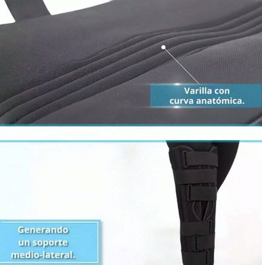 RODILLERA INMOVILIZADORA TRI-PANEL 16" - 4 VELCROS, AJUSTABLE - Img 66415647