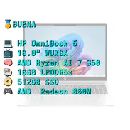 LAPTOP 🥇BUENA📦CAJA, HP OmniBook 5 (16-ag1070wm), 16.0" WUXGA, AMD Ryzen AI 7 350, 16GB LPDDR5x, Radeon 860M, 512GB SSD - Img 58214514
