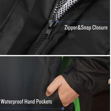 Traje Impermeable de Alta Visibilidad Con Chaqueta Y Pantalón Reflectivo. Ideal para ciclistas y motos 🔶 $69 - 6/7