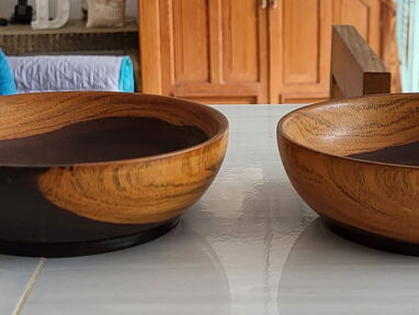 Platos y vasitos de brindis de madera, juego por 3USD - Img main-image