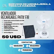 🌬️☀️Ventilador Recargable de Mesa con Panel solar y bombillo 💰 PRECIO: $50 🛡️ 30 DÍAS DE GARANTÍA - Img 57878346