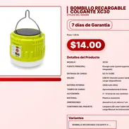 BOMBILLO RECARGABLE COLGANTE XC30 . - Img 57555924