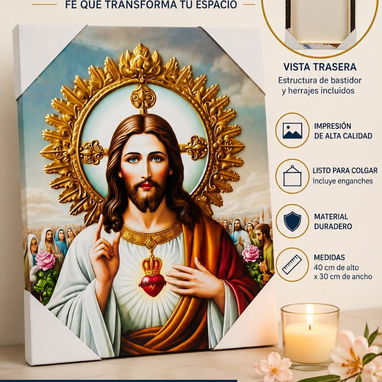 Cuadros de lienzo traen los enganches para colgarlo en pared - 2/3