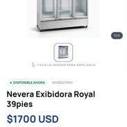 Nevera Exhibidora Royal triple de 39pies, para tu hogar 💯 - Img 57161079