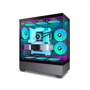 Chasis FOIFKIN ATX Media Torre – 6 Ventiladores ARGB PWM, Vidrio Templado, USB-C - Img 55796625