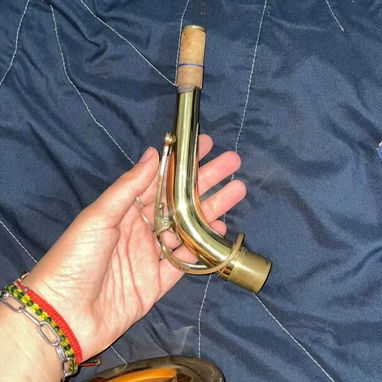 Saxofón Alto Jinbao Dorado Completo con Estuche y Accesorios - $300 dolares - Img 120971170