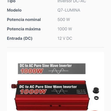 Inversor 500 W - Img 124273292