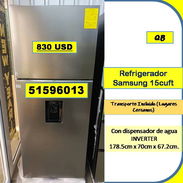 QB-701-INVERTER Refrigerador Samsung 15 pies CON DISPENSADOR DE AGUA ...830 USD...51596013...transporte lugares cercanos - Img 56356117