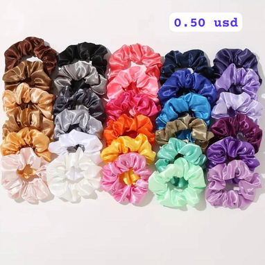 Gorros de satén y para ducha Turbantes diademas scrunchies felpitas - 5/9