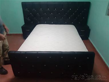 Vendo camas tapizadas y colchones - Img 66982185