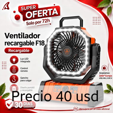 Oferta de ventiladores recargables precio en las fotos - 2/5