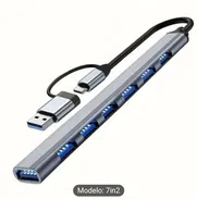 👉 Adaptador/Expansor USB C HUB 3.0 Tipo C 7 en 2 - Img 49428619