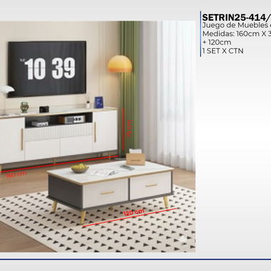 Mueble de sala  Contiene mueble para debajo del tv y mesa de centro  Precio 630usd EH - Img 121471039