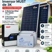 📌Inversor Must 3K + 2 baterías Ritar 12V/100Ah+ 2 paneles Sun 630W‼️‼️‼️ - Img 57452741